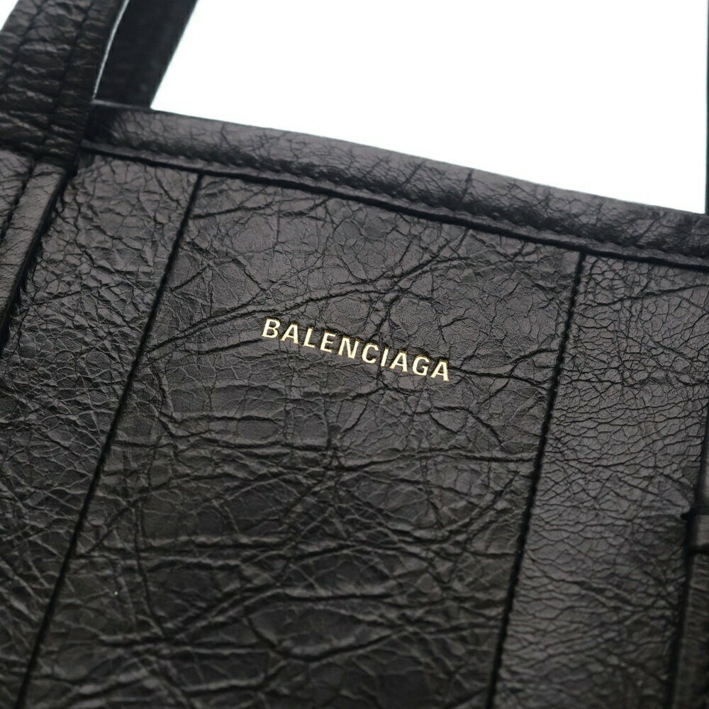 BALENCIAGA Barbes Shopper Leather Tote Bag Black - Picture 5 of 6